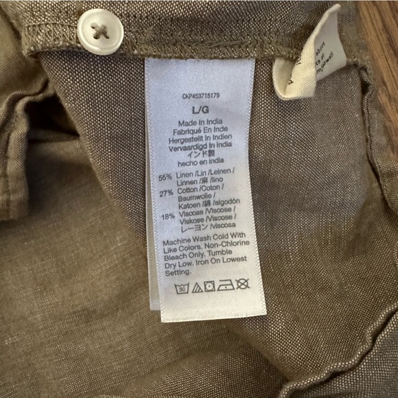 Madewell Linen Blend Alexandra Button Front Mini Unlined Dress Short Sleeve - Picture 9 of 11